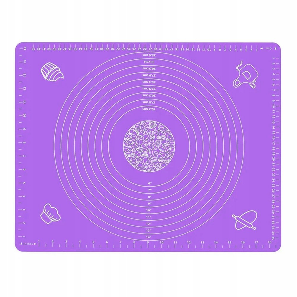Folie de framantat, Zola, ideal pentru intinderea aluatului, din silicon, flexibil, 40x50 cm, mov Folie de framantat, Zola, ideal pentru intinderea aluatului, din silicon, flexibil, 40x50 cm, mov